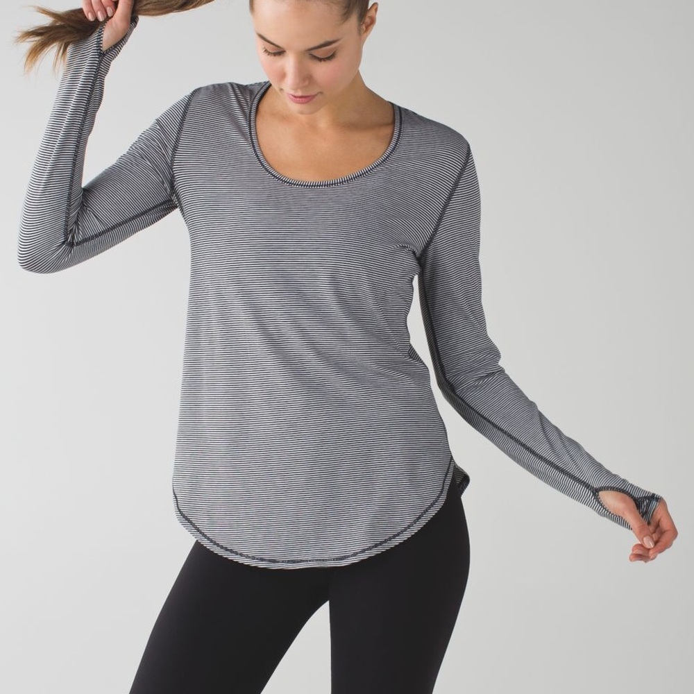 Lululemon Yogini 5 Year Long Sleeve Tee Tonka Stripe Vitasea